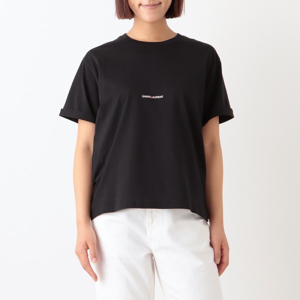 Tシャツ トップス ロゴ ブラック レディース 460876 YB2DQ 1000