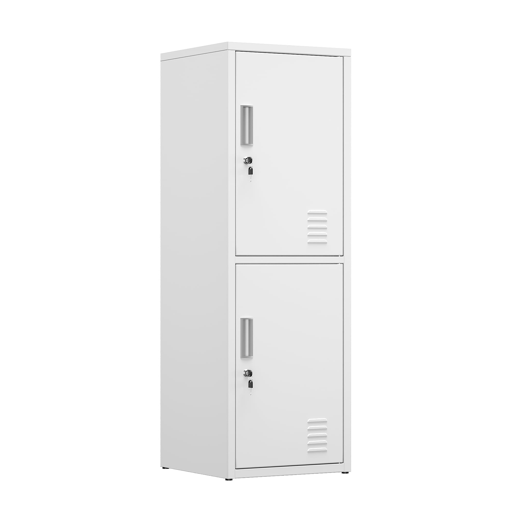 スチールロッカー 鍵付きキャビネット 2人用ロッカー クローゼット ルーター 本棚 書庫 雑誌 シンプル スリム 子供部屋 一人暮らし 配線保護力バ一付き マグネット付き 要組立 ホワイト