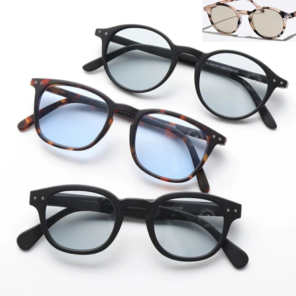 IZIPIZI イジピジ サングラス SUN CAT1 #D #C #E レディース メンズ UVカット マットフレーム カラーレンズ ライトカラー アイウェア カラー3色 【ts】