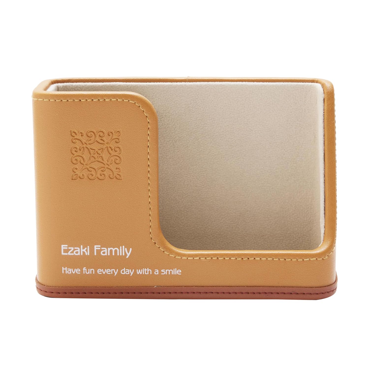 名入れ 名前入れ メガネスタンド スマホスタンド 名入れ メガネ＆スマホスタンド キャメル 敬老の日 誕生日プレゼント 記念品