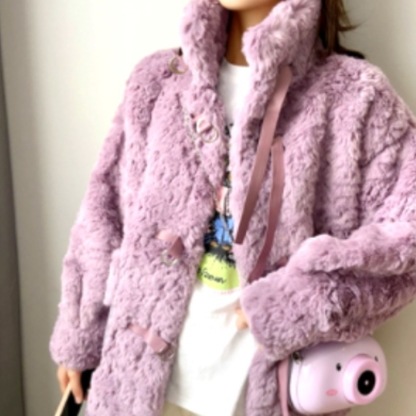 アウター コート 上着 もこもこアウター もこもこ モコモコ ふわふわ かわいい シンプル