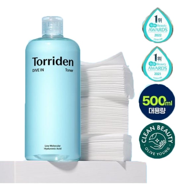 ダイブイン 低分子ヒアルロン酸トナー 500ml 企画（+化粧用コットン60枚）