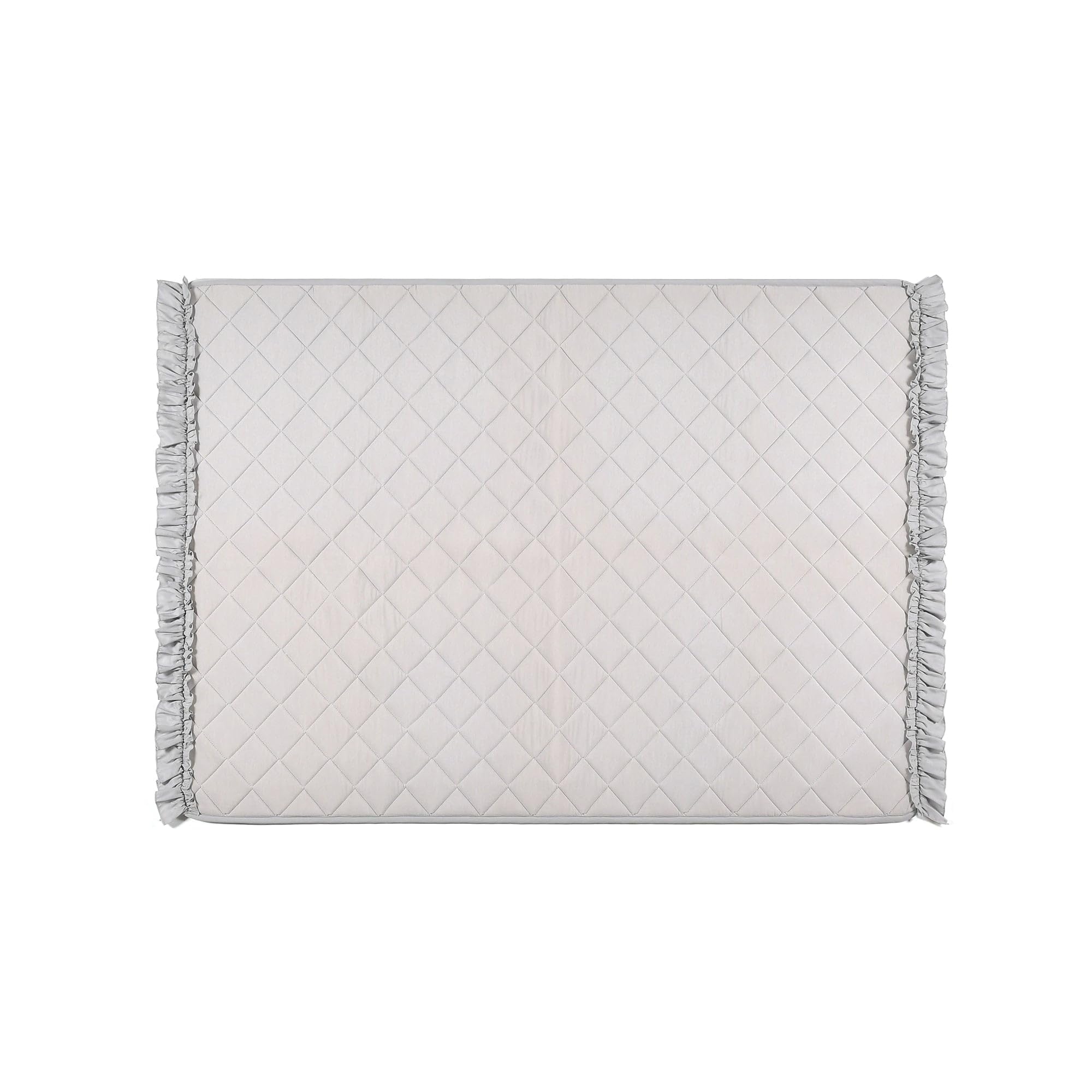 Francfranc フランフラン ひんやりキルトラグ フリル S 140×100cm ライトグレー 2024年モデル