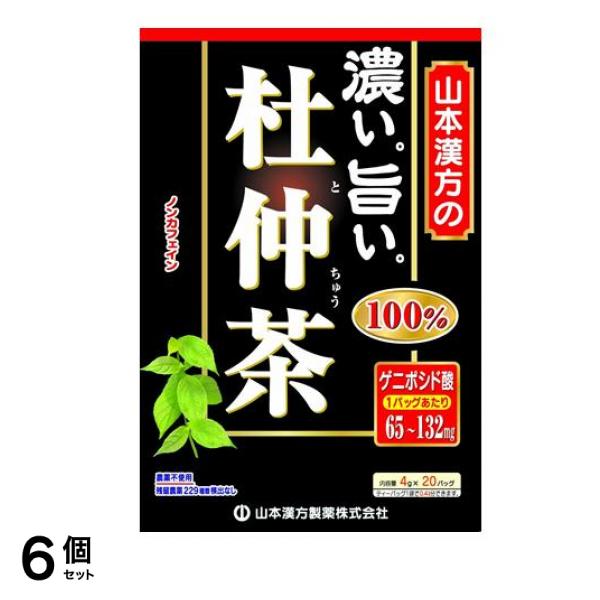 山本漢方製薬 濃い旨い杜仲茶100% 4g× 20包 6個セット