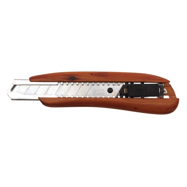 限定 木肌が手に馴染む銘木 カッターナイフ (L)【一位】Wood Cutter Knife IWK2510