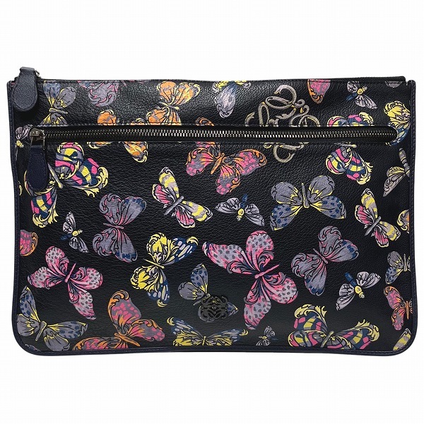 ロエベ テイルズ バタフライ マルチカラー バッグ クラッチバッグ レディース 【中古】