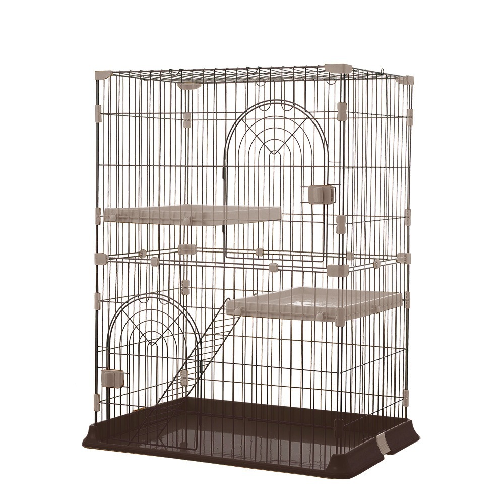 おしゃれ 猫 ケージ キャットケージ 2段 猫ゲージ おしゃれ キャットハウス ネコ ハウス 多段 留守番 保護 脱走防止 多頭飼いペットケージ【ブラワン】【M】