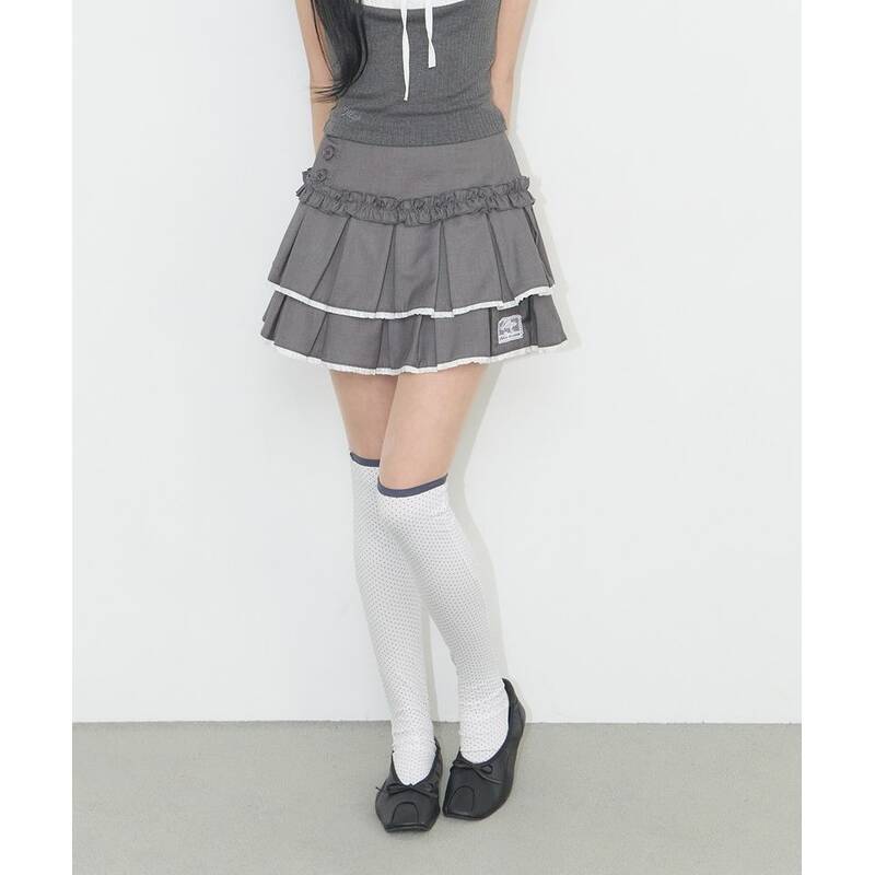ILLIGO ドリープリーツミニスカート チャコール 26SMSK01CH 421065