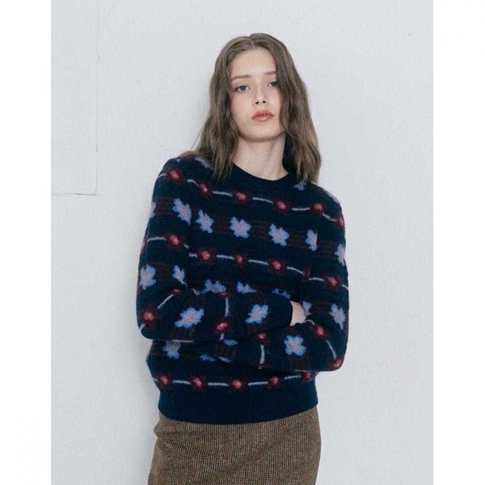 (ヘッジスレディース) 24FW フラワープルオーバーネイビー HSSW4DL82N2