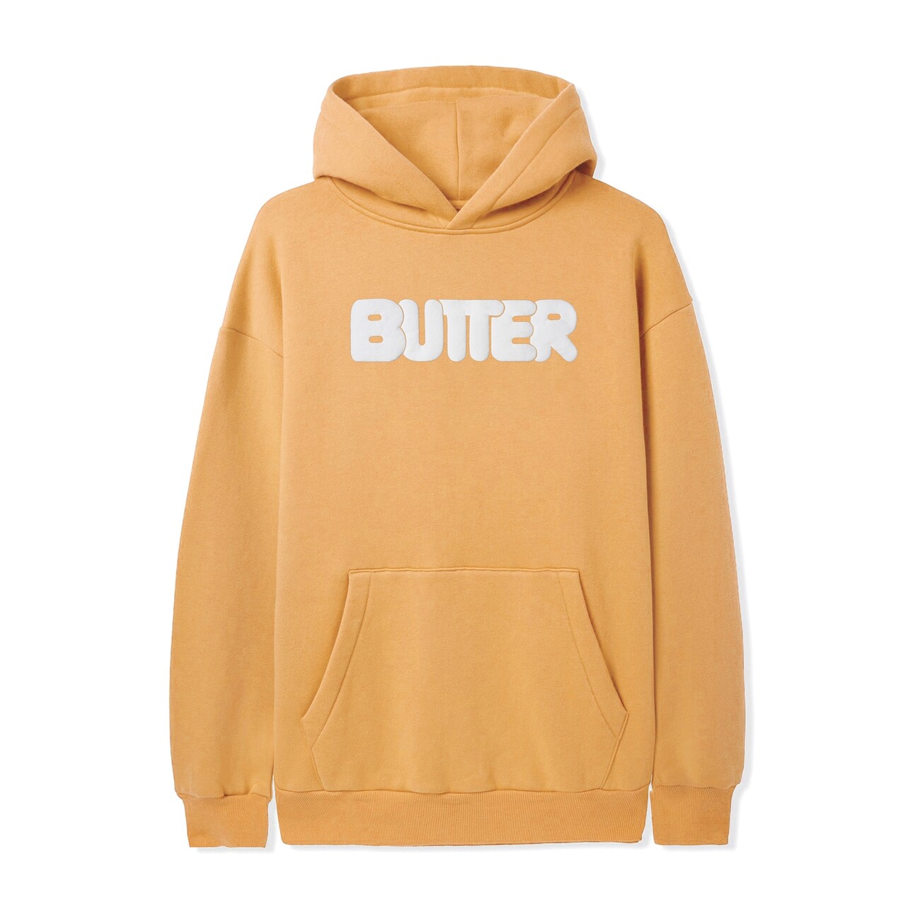 【BUTTER GOODS】 ROUNDED LOGO PULLOVER HOOD : YELLOW