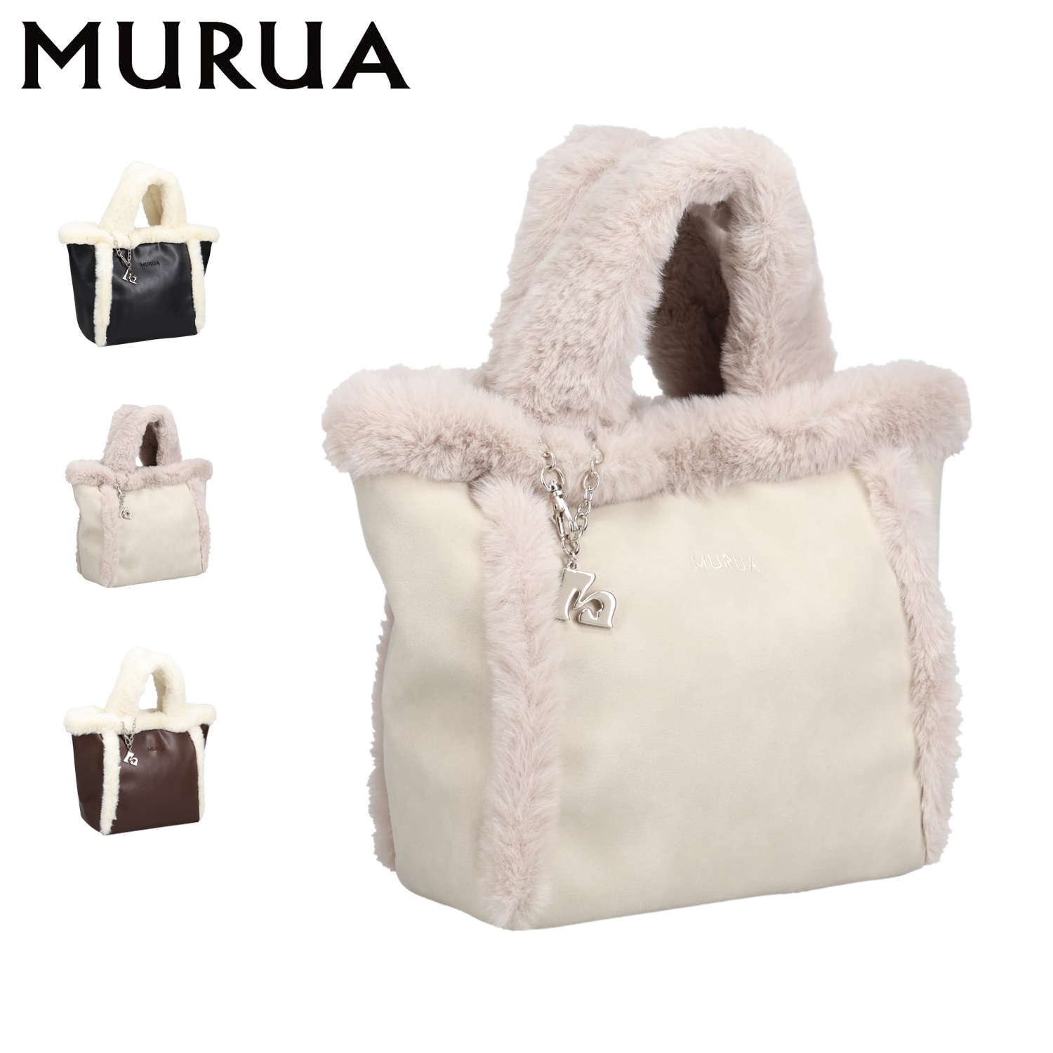 トートバッグ レディース 軽量 小さめ ブラック グレー ブラウン 黒 MR-B1391