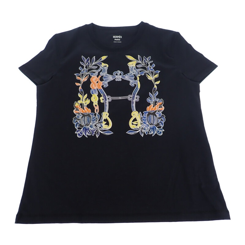 【Sランク】 Tシャツ カルトゥッシュ 半袖 トップス H4E4629DA5H34 コットン ブルーノワール ネイビー系 #38 レディース