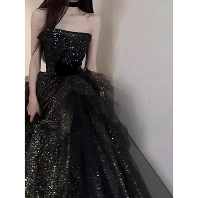 ブラックイブニングドレス成人式宴会芸術試験ホストブトップフォレストドレス 6,721円