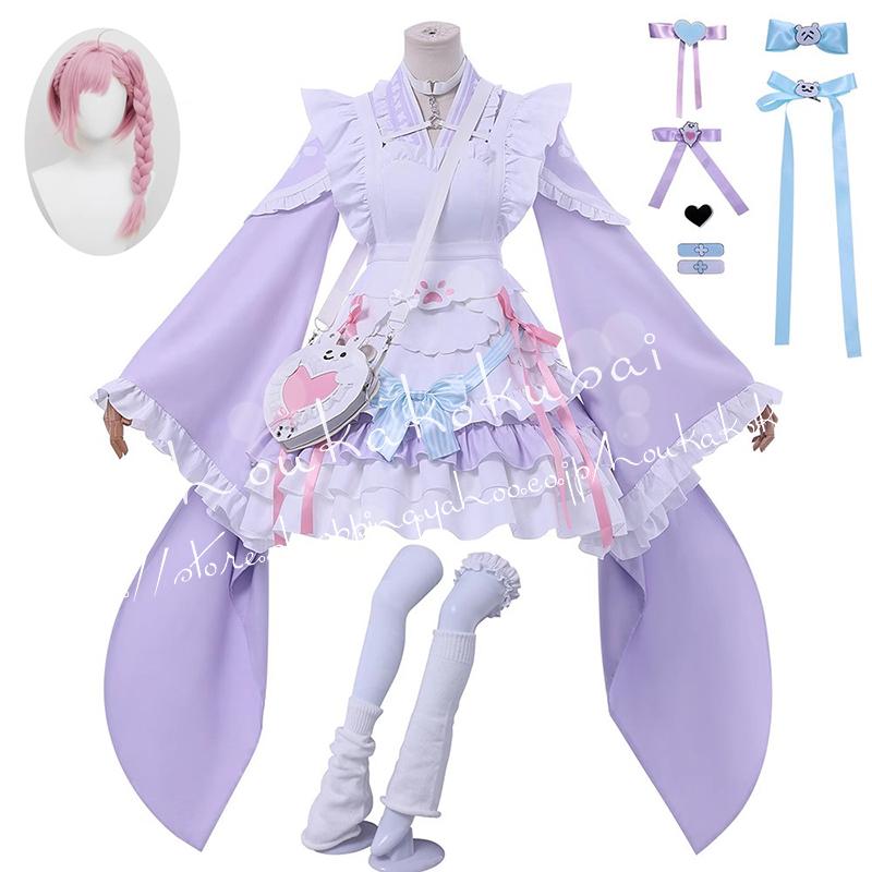 バーチャル 結城さくな メイド服 コスプレ衣装 イベント コスチューム 変装活動 仮装 学園祭 撮影 祭り