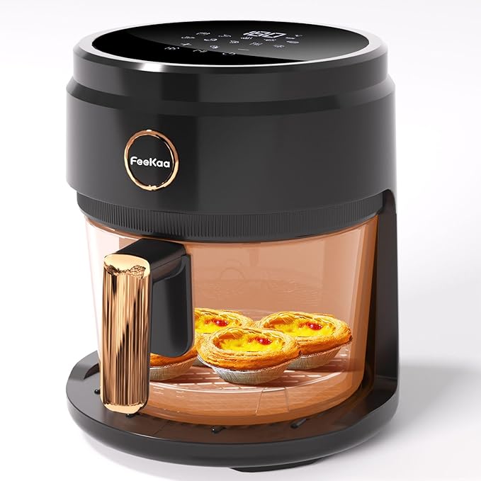 ノンフライヤー エアフライヤー 1-5人用 可視窓 4L 大容量 コース10種搭載 小型 温度・時間調整 家庭用 省エネ 最高温200℃ LEDディスプレイ タッチパネル オイルカット 省エネ 解凍