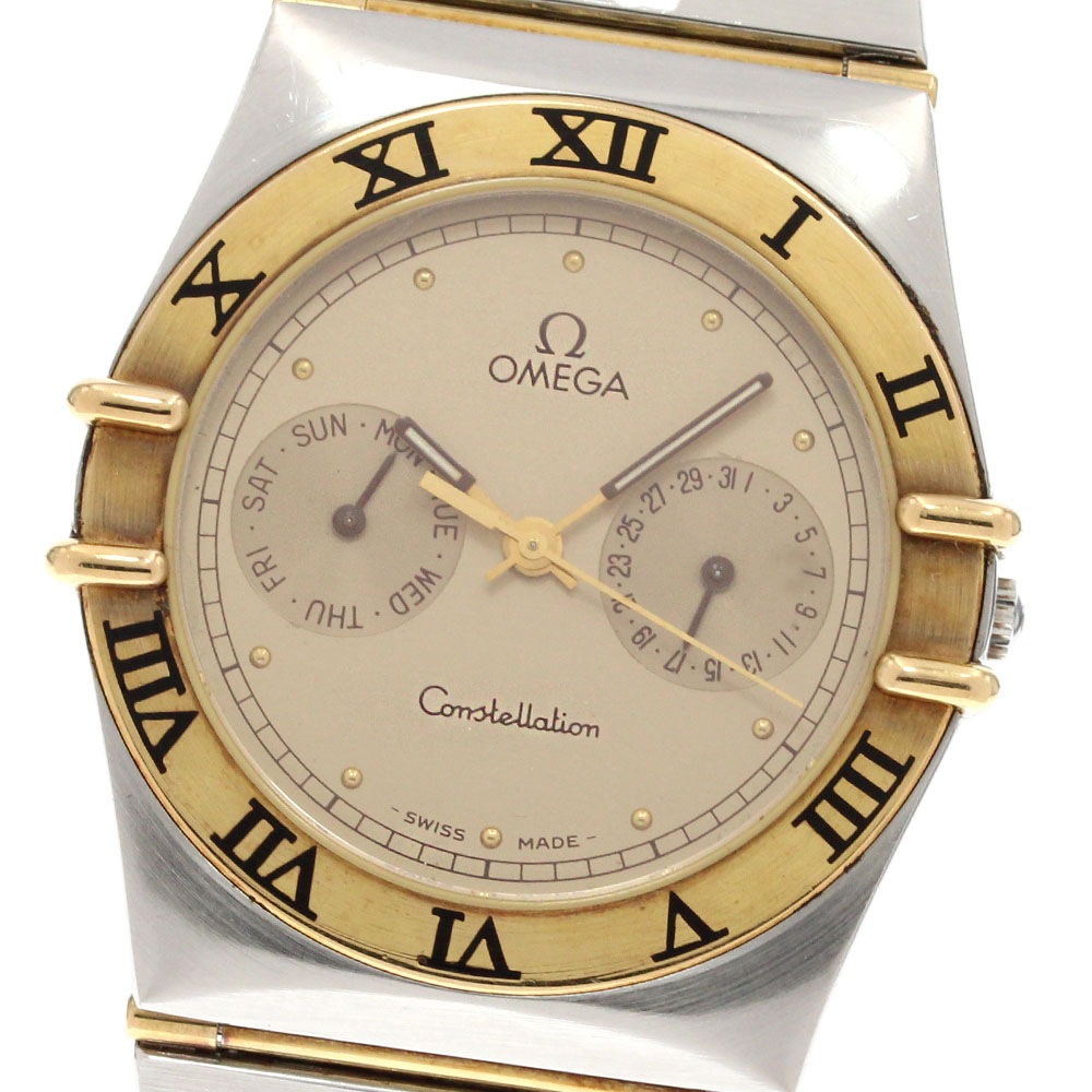 ベルト訳あり オメガ OMEGA コンステレーション デイデイト フルバー クォーツ メンズ _861927【中古】