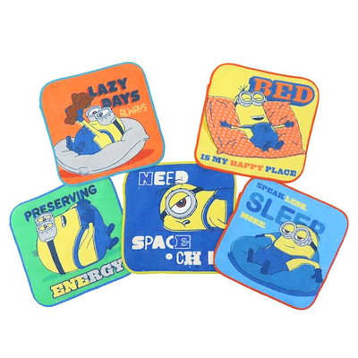 他サイト： ミニオン ミニタオル ミニタオル5枚組 スリープチーム ユニバーサル映画 キャラクター グッズの商品画像