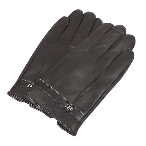 25年秋冬ロゴソリッドラムスキンメンズグローブDLW1ACGV201W1