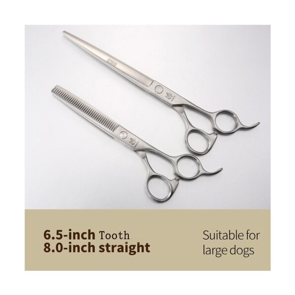 Fenice 6.5 / 7.0 / 7.5 / 8.0ペットグルーミングはさみセット犬の毛の 6.5Thinning8.0cut