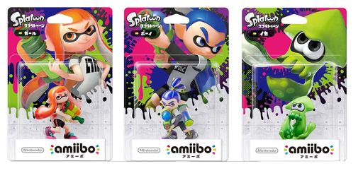 AMIIBO スプラトゥーン 全3種セット ガール ボーイ イカ