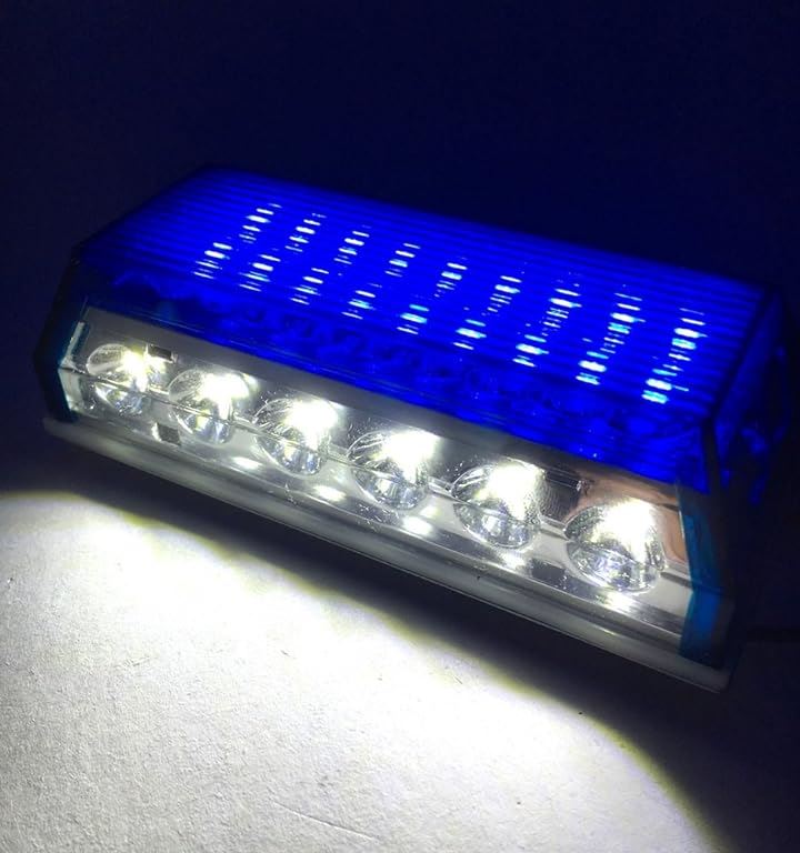 24V トラック 用 角型 LED サイド マーカー ランプ アンダー ダウン ライト付き 10個セット カスタムパーツ( ブルー)