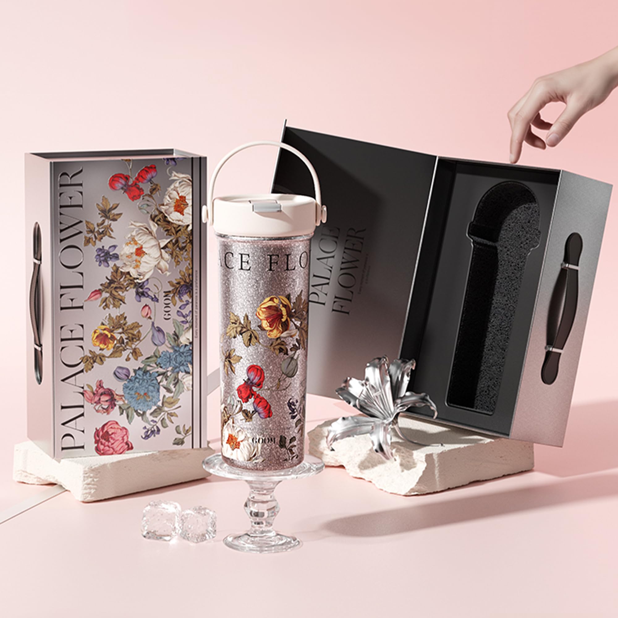 GOOM 水筒 マグボトル タンブラー 蓋付き 保温ボトル 600ml チタン ストローボトル 保温 保冷 真空断熱 漏れ防止 多重構造 蓋付き ストラップ付き 茶こし付き 手書き風 オシャレ アウト