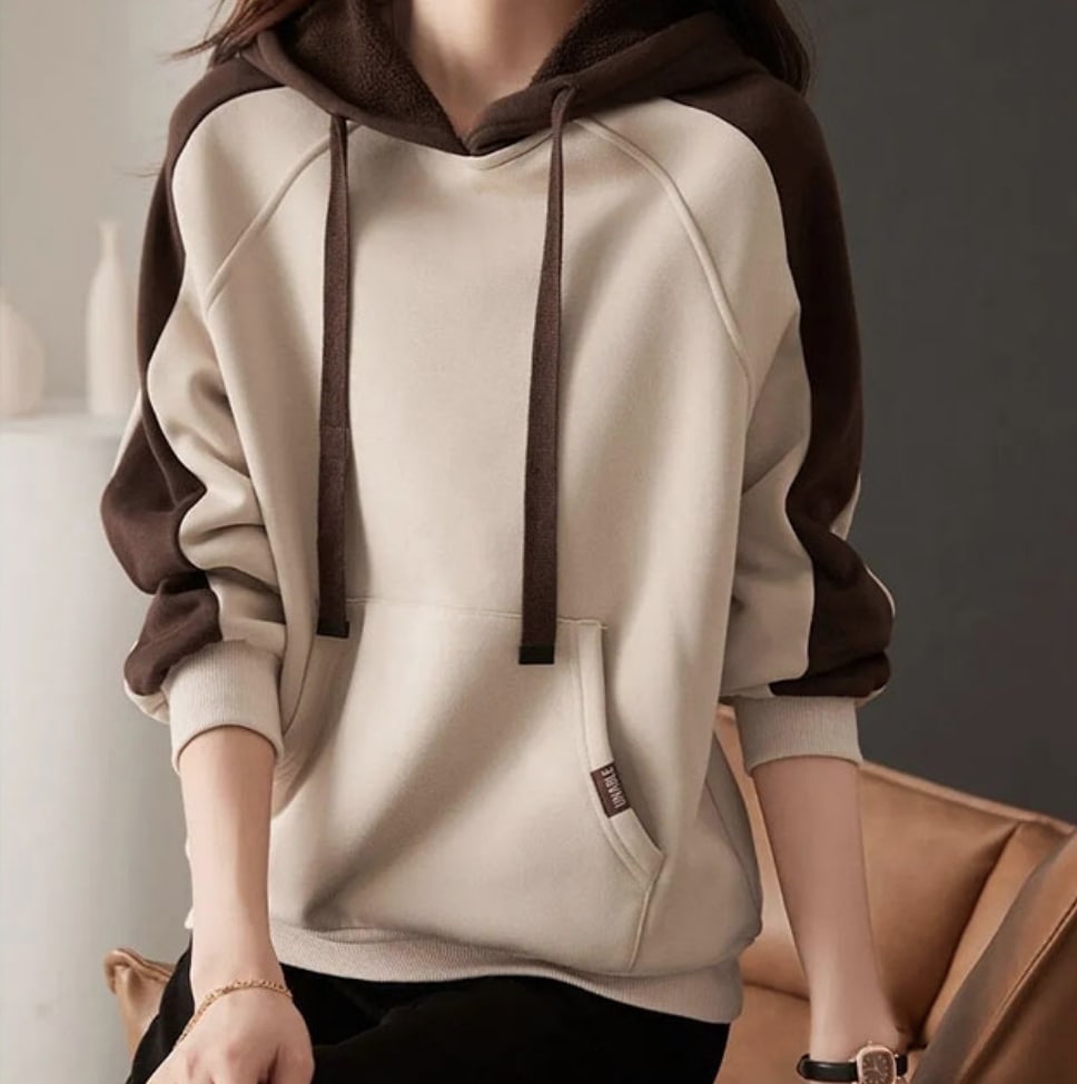 トップス デート プルオーバー パーカー フーディー 袖あり 長袖 春 秋 冬 10代 20代 個性的 ブラウン M L XL 2XL こなれ感 ゆったり ラフ ルーズ マニッシュ お出かけ