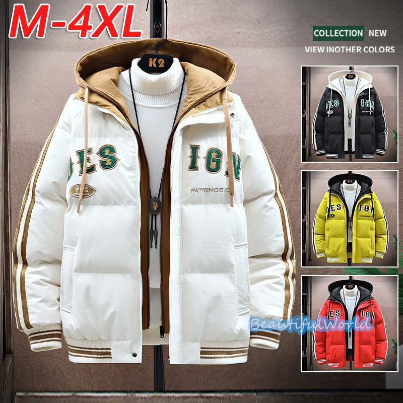 中綿ジャケット メンズ ダウンジャケット ダウンコートフード付き 配色 キルトコート アウター ジャンパーブルゾン防寒 保温 メンズ 冬服M9