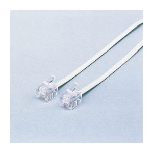 (まとめ)エレコム スリムモジュラケーブル(白) MJ-1WH(×20セット)