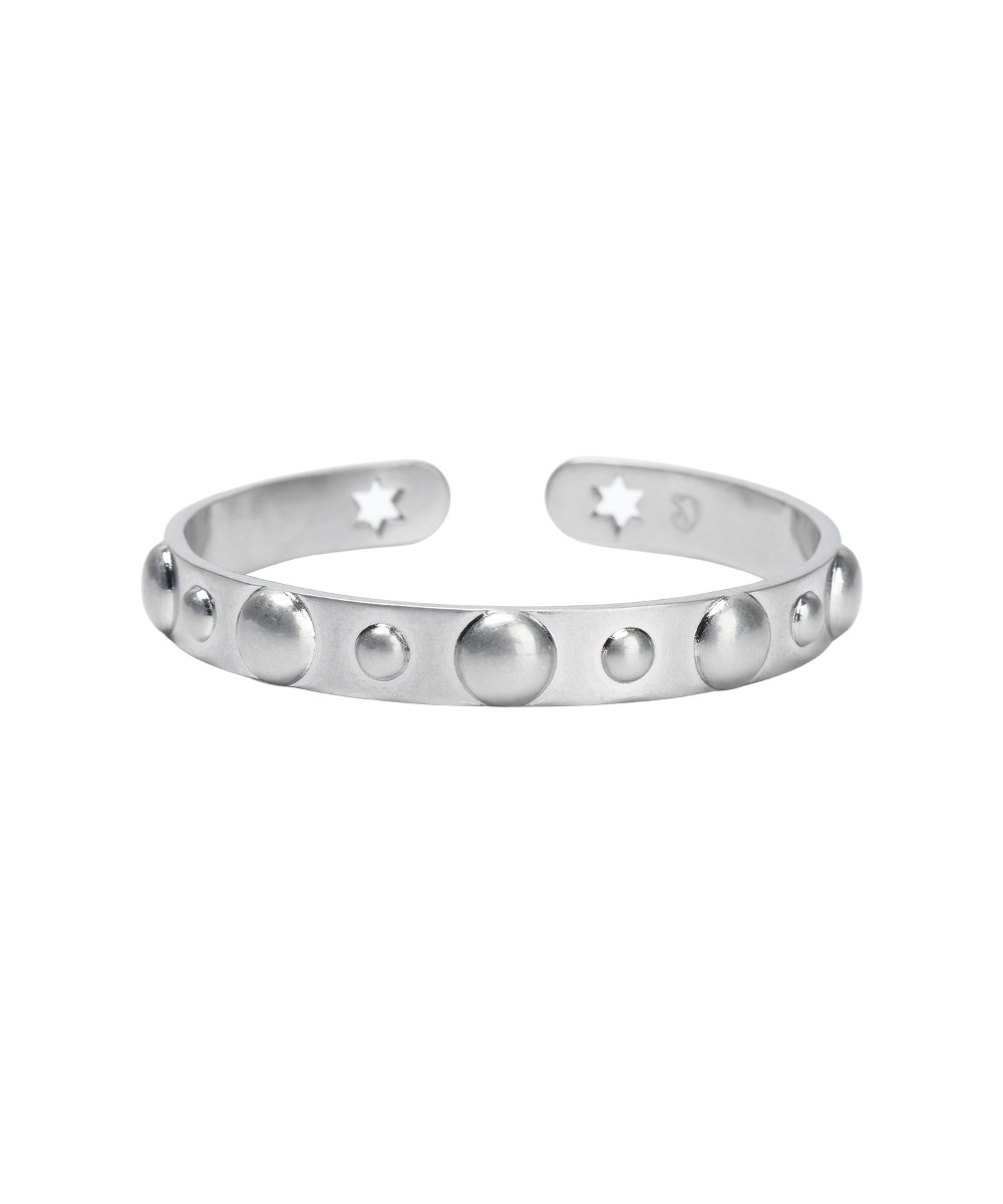 【COYSEIO】26SS ROUNDED STUD BANGLE CHROME