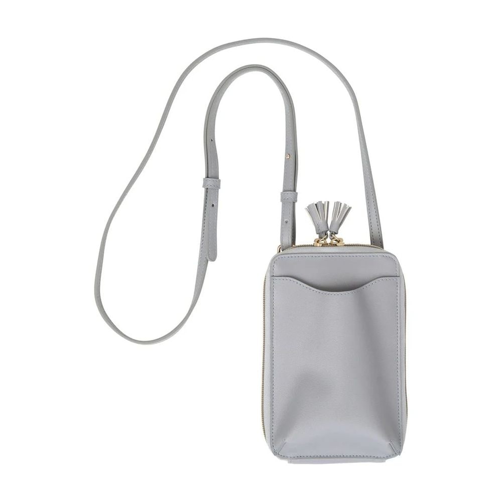 （まとめ買い）Laffite（ラフィット） スマホポーチ 2台収納可能 アイスグレー LF006GY [x3]