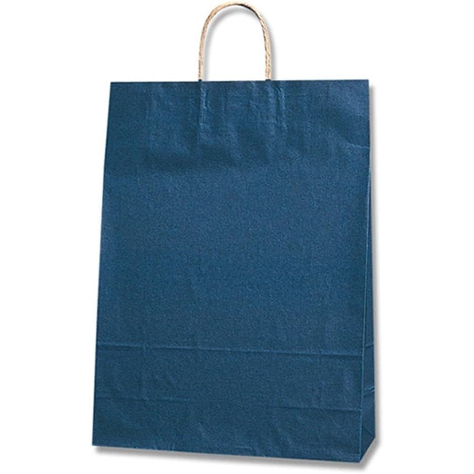 （まとめ買い）シモジマ HEIKO 手提げ紙袋 25チャームバッグ 25CB カスタムB 未晒 紺C 50枚 幅380xマチ150x高500mm 003283001 [x3セット]