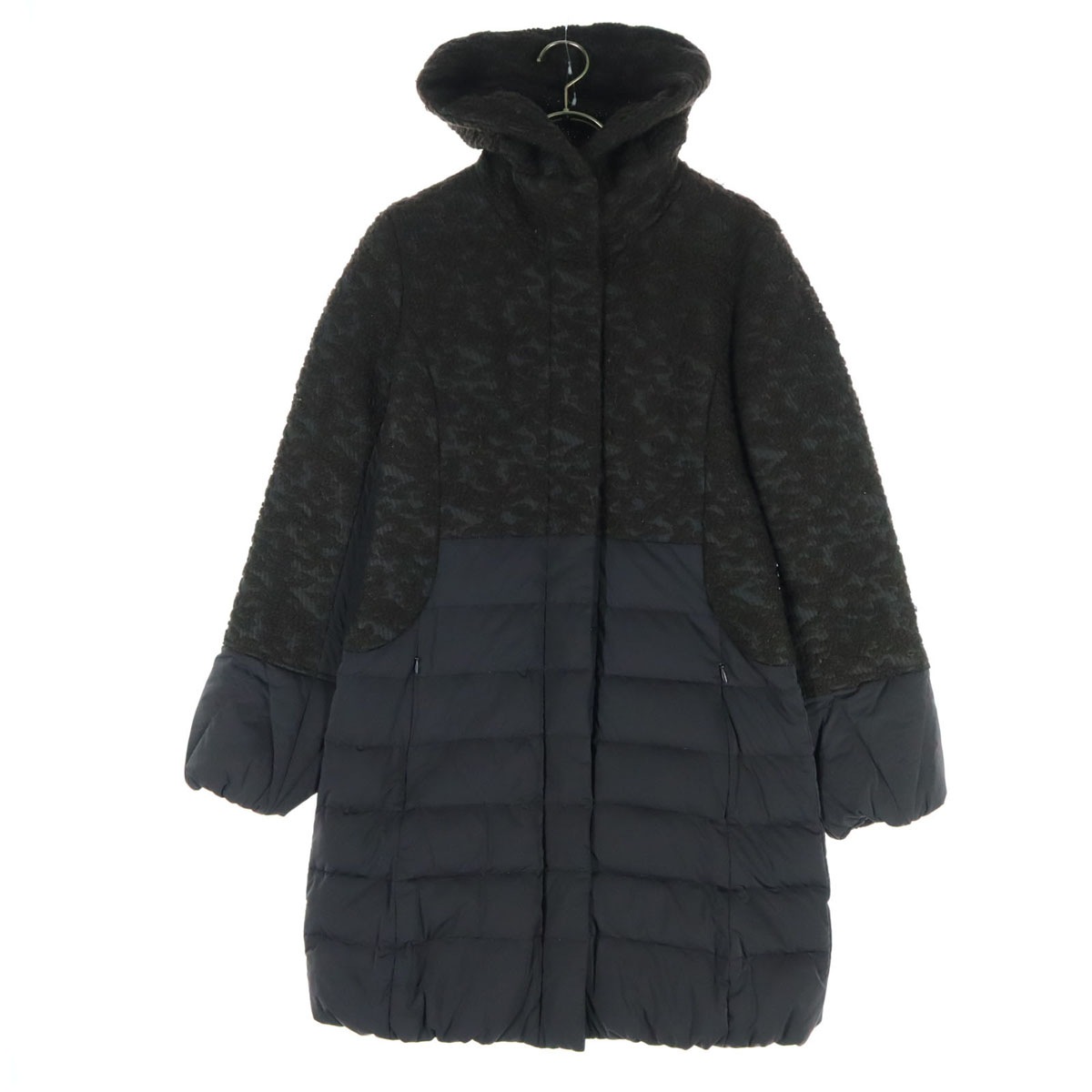 Gabardine K.T ギャバジンケーティー 長袖 ダウンコート 9 ブラウン レディース 古着