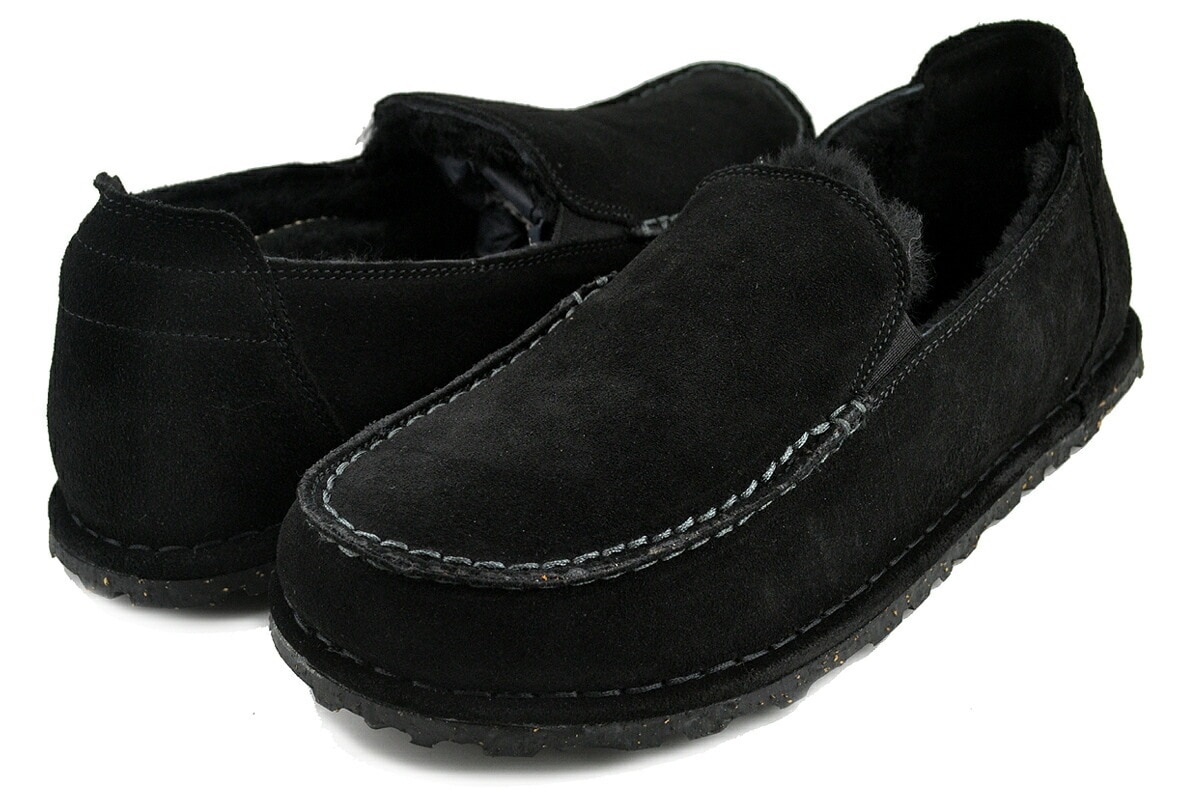 ウッティ スリッポン ブラック スウェード シューズ ナローフィット 1025211