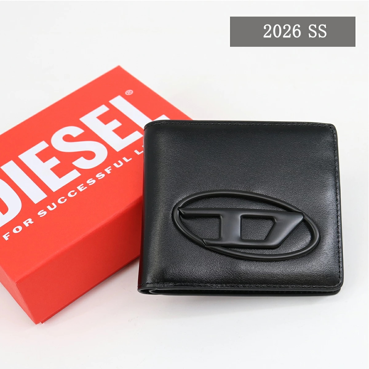 二つ折り財布 X10123 PR818 HOLI-D BI FOLD COIN S 3D メンズ レザー 小銭入れあり ミニ財布 オーバルDロゴ ギフト プレゼント