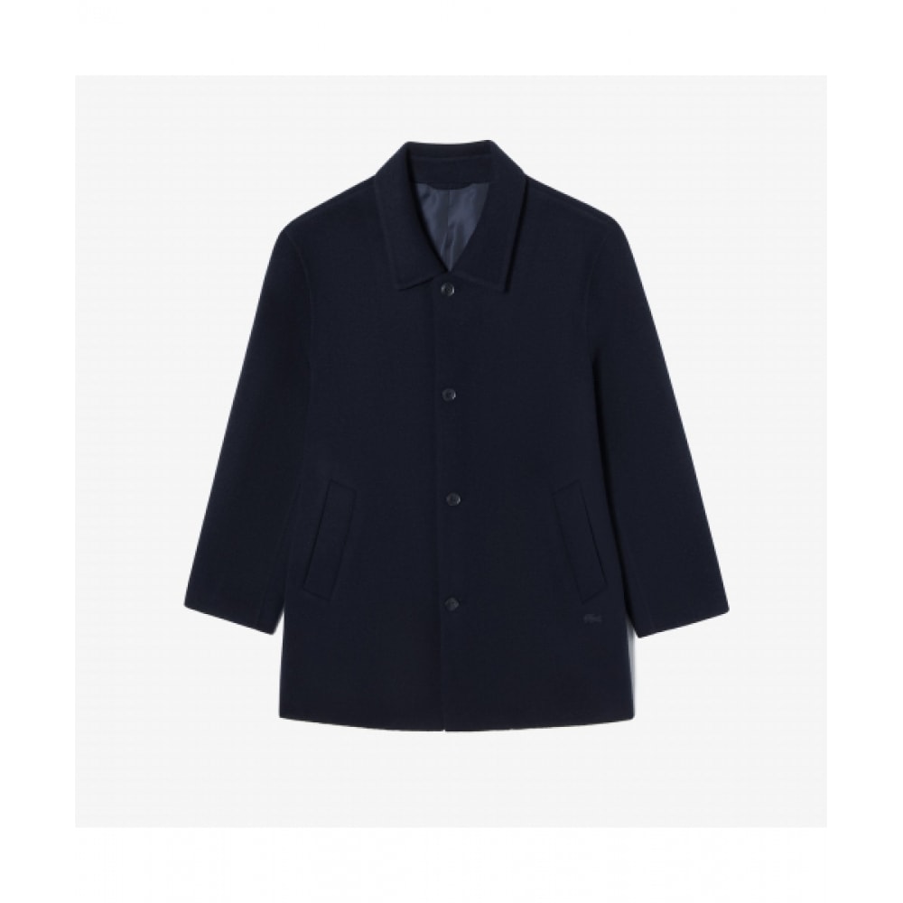 LACOSTE メンズミッドレングスコート [ネイビー]