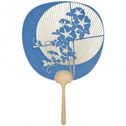 日本製(MADE IN JAPAN) うちわ 優美 (青) 片面透かし 1164 5,080円