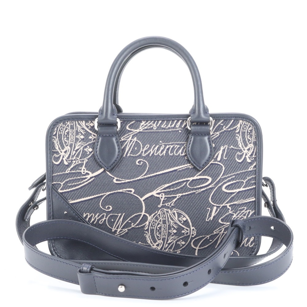 未使用 アンジュール ガリバー スクリット アラベスク レザー×キャンバス 2WAY ショルダーバッグ 斜め掛け メッセンジャー ビジネス 通勤 トート メンズ EEE CP32-2 中古