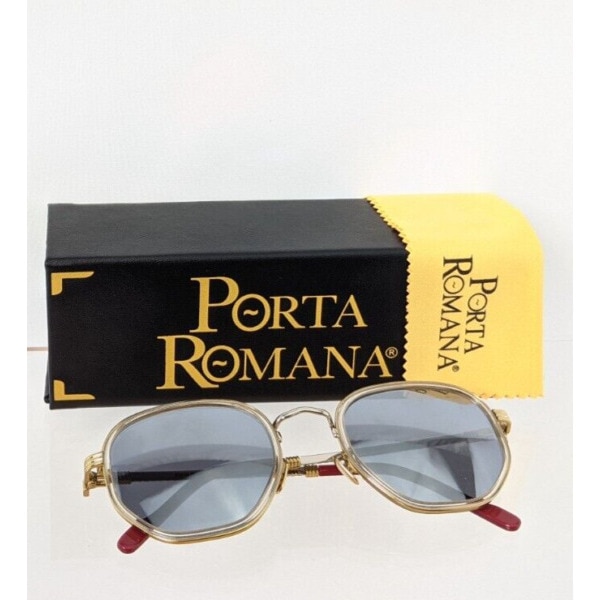 サングラス New Authentic Porta Romana Sunglasses MOD 1262 Col 100GF Gold Plated Vintage