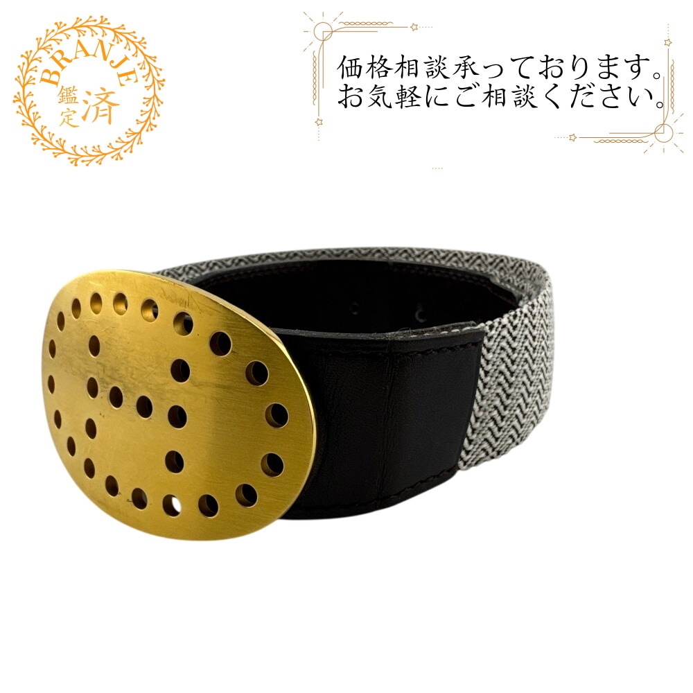 エブリン バックル 真鍮 ベルト ゴールド
