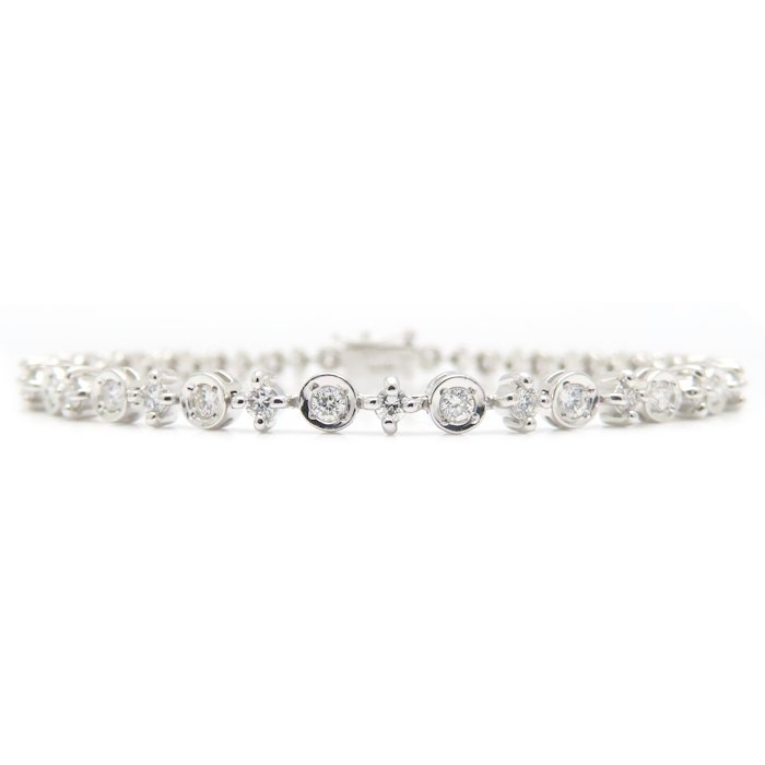 LINE ライン ダイヤモンド ブレスレット ダイヤモンド1.05ct K18WG ホワイトゴールド レディース/295626【中古】