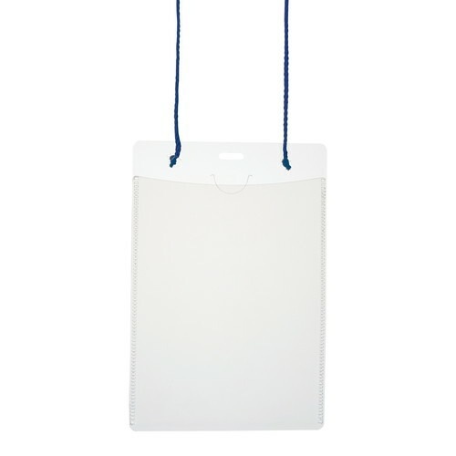 （まとめ買い）名札 吊り下げタイプ イベント用/展示会用 はがきサイズ 50枚入 ブルー CT-E2-50 [x3]