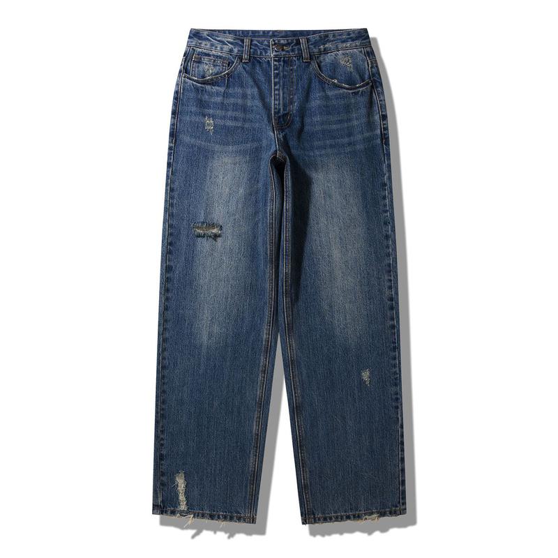 JQ3DPU533 インディゴチョン救済ウォッシングワイドデニムパンツジーンズ