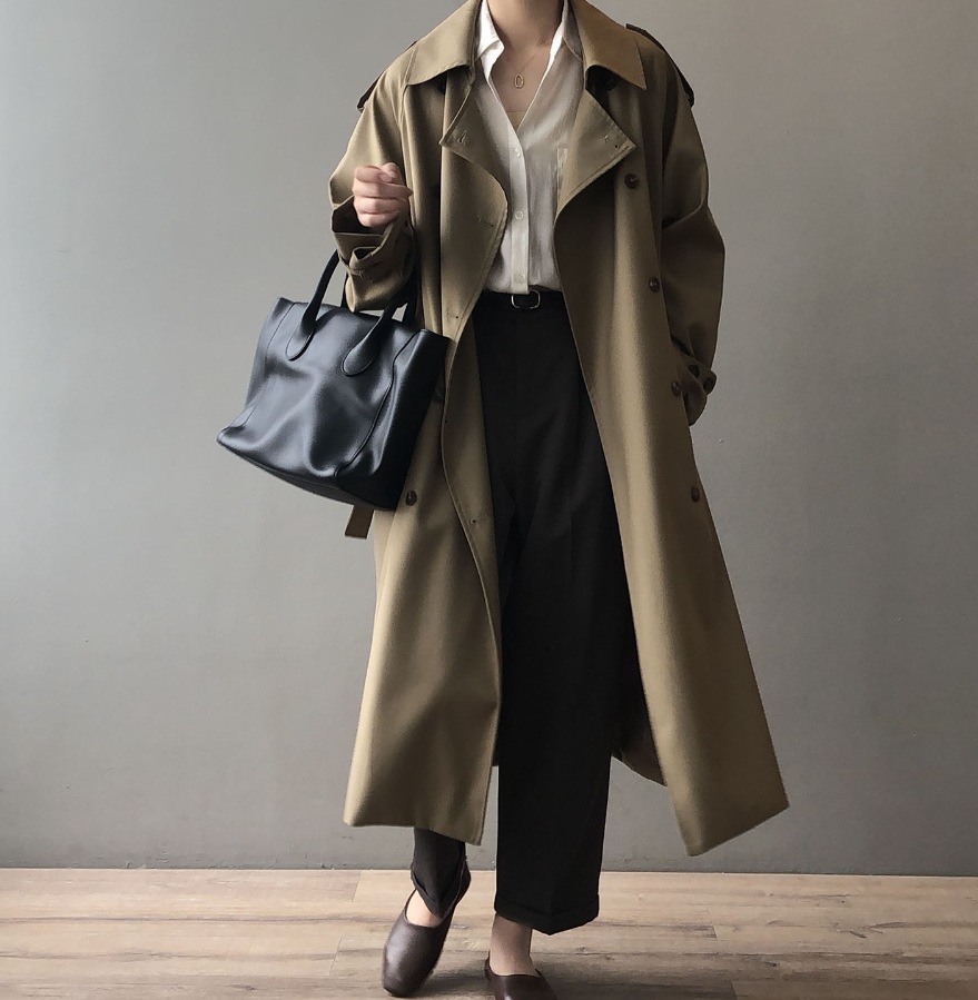 アウター デート モテアイテム トレンチコート ロング丈 長袖 可愛い きれいめ 上品 おしゃれ かっこいい 可愛い ラブリー キュート ガーリー クール モード系 セクシー エレガント