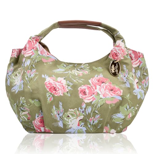 [ローラアシュレイ] トートバッグ 手提げバッグ 可愛い おしゃれ レディース 花柄 バラ ボタニカル 上品 ilhk-01-green カーキグリーン 7,155円