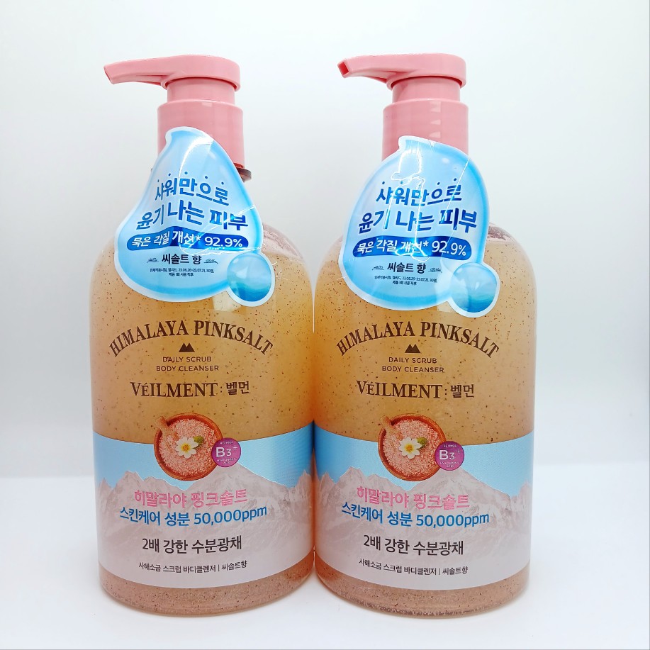 ベルマンスパ水分光彩弱酸性スクラブボディウォッシュヒマラヤピンクソルト 580ml 2個
