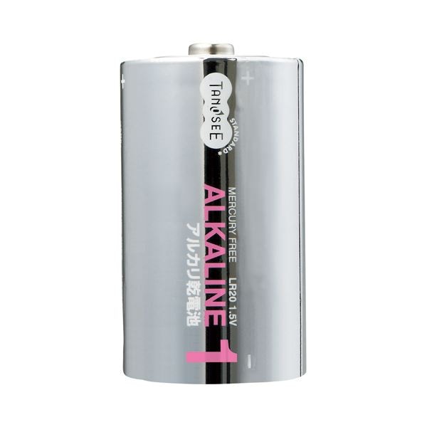 （まとめ）TANOSEE アルカリ乾電池 単1形 1セット（10本：2本x5パック） [x3セット]
