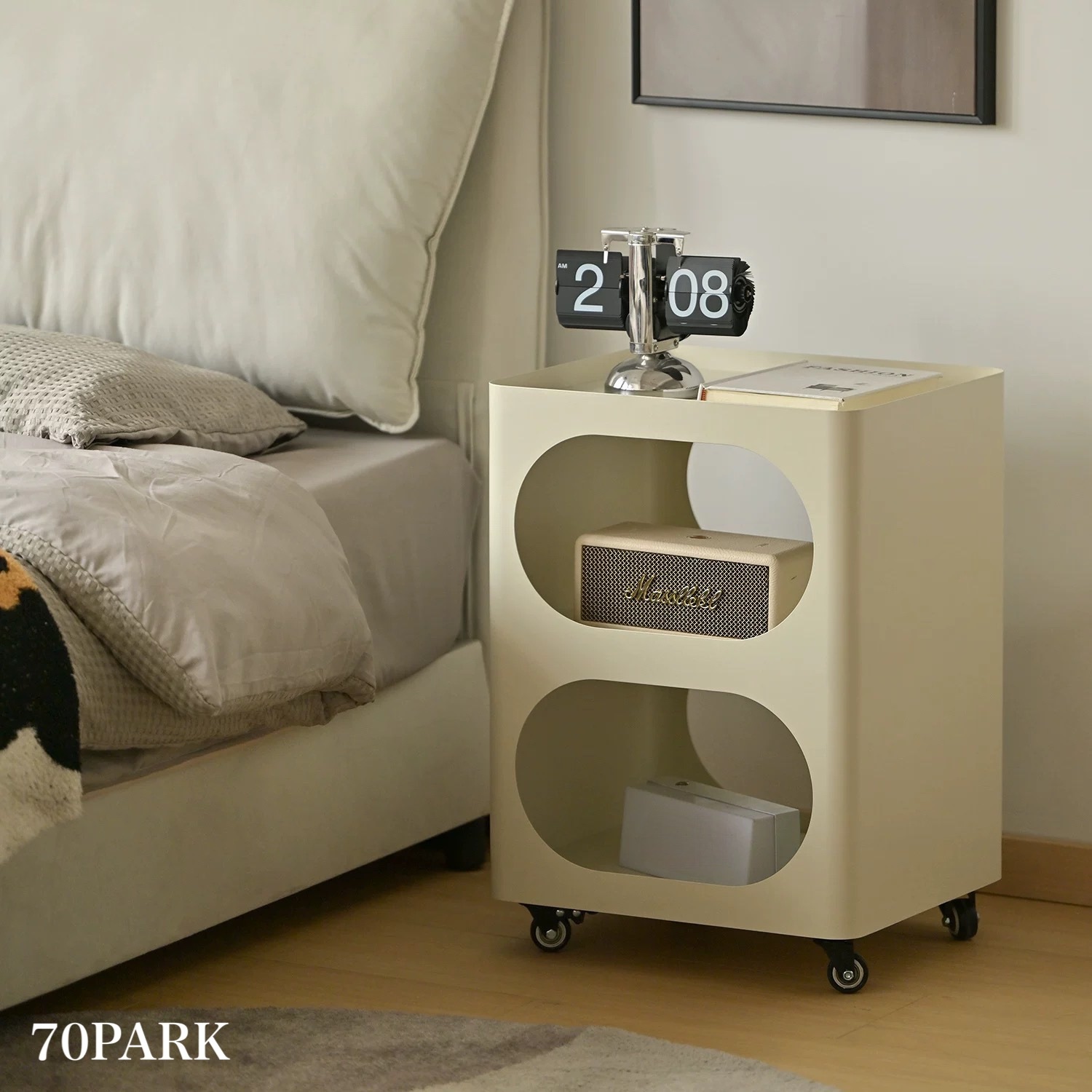 キャスター付 アイアン オープン 収納 2段 サイドテーブル 全2色 ワゴン ラック おしゃれ テーブル 韓国インテリア 韓国雑貨 韓国っぽ インテリア雑貨 韓国 北欧 70PARK