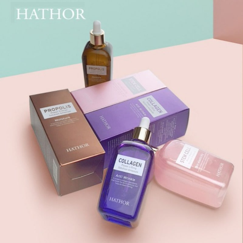 HATHOR ハトル アンプル 100ml × 3本セット（Collagen + Stem Cell + Propolis）/ 韓国アンプル / エイジングケア / 大容量 セラム / 大容量美容液