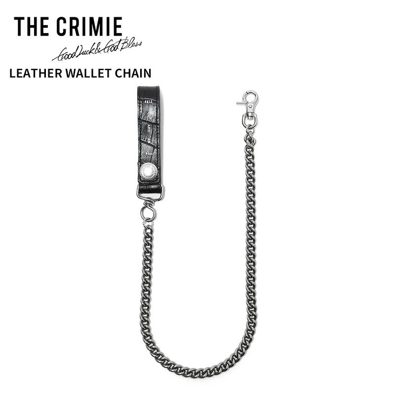 クライミー メンズ ウォレットチェーン THE CRIMIE レザーウォレットチェーン クロコダイル型押し バイカー CR1-02E1-AB08